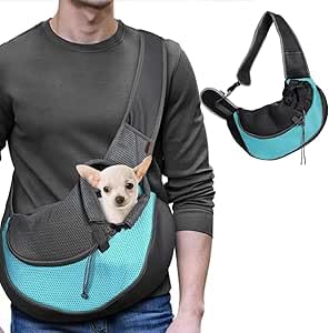 ペットスリング メッシュ ペット バッグ 犬 抱っこ紐 小型犬 猫 キャリーバッグ 斜めショルダーバッグ ..