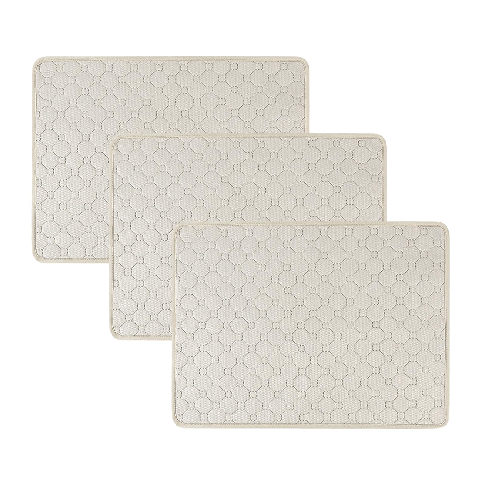 洗えるペットシーツ 3枚セット おしっこパッド 超吸水 ペットシーツ 洗える 滑り止め おしっこマット 速乾 ペットマット 防水 漏れ防止 洗濯機で丸洗い 四重構造 小型 中型 大型 犬猫 犬用 おしっこパッド 脱臭 抗菌 四季通用 繰り返し使える (ベージュ 150*90cm)