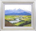 【送料無料】絵画■遠藤勝■稲荷山より千曲川眺望 F10■油絵■風景画■自然■油彩画■手描き■額装込■新築祝い■贈答■開業祝い