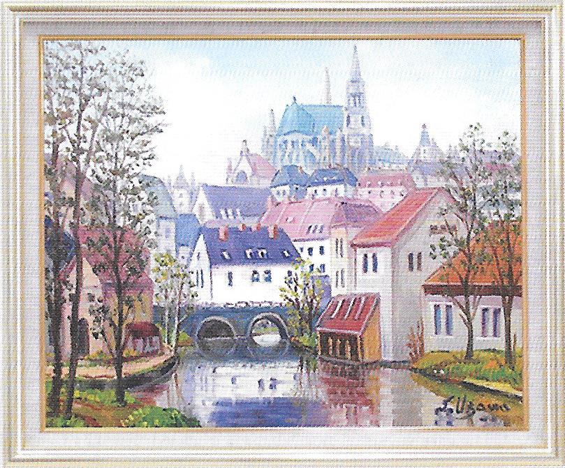 作家：羽沢清水作品名：シャルトル F10技法：肉筆油彩サイン：ありエディション：証明書：絵柄サイズ：約530mm×455mm額装サイズ：約650mm×575mm備考：掲載の額縁が欠品の場合は、同等の額縁となる場合がございます。 肉筆のため、...