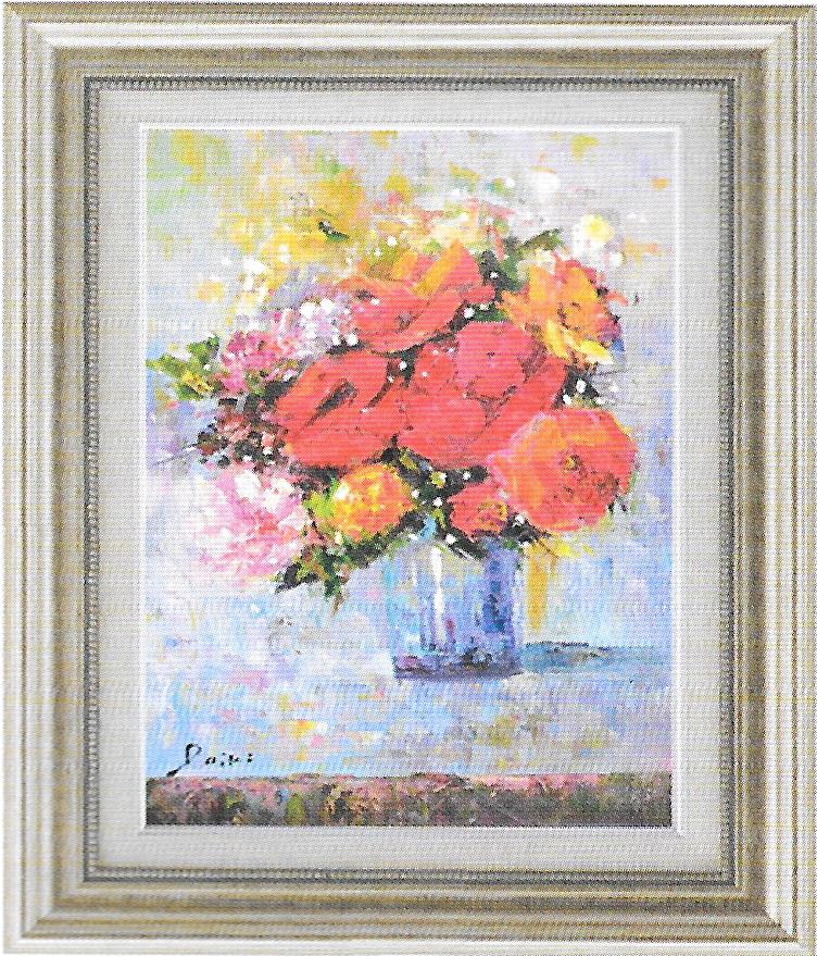 Rakuten - 【送料無料】絵画■山下大希■赤薔薇 F10■油絵■風景画■自然■油彩画■手描き■額装込■新築祝い■贈答■開業祝い