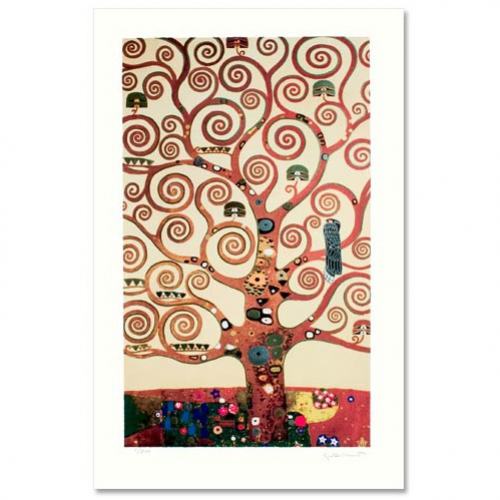 【送料無料】絵画 クリムト 生命の樹 選べる額縁 額装込 複製画 複製絵画 プレゼント贈答品におすすめ