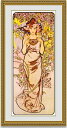 【送料無料】絵画■ミュシャ■薔薇 ローズ■選べる額縁■額装込■複製画■複製絵画■プレゼント贈答品におすすめ