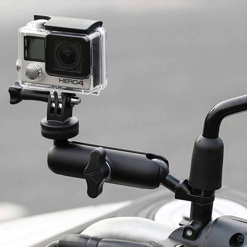 ＼P2倍★6/4まで／【全国送料無料】マウント ホルダー ハンドルバー ミラー スタンド バイク アクセサリー GoPro Hero 9 87 カメラ サポート