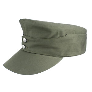 \P2倍★4/29まで/【全国送料無料】キャップ 帽子 WW2 ナチス ドイツ軍 M43 陸軍 規格帽 フィールドグレー 緑 サマー 夏 綿 兵下士官 レプリカ