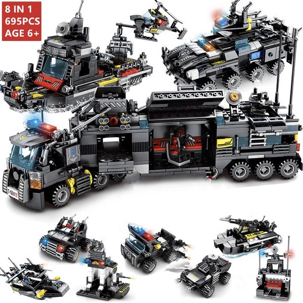 ＼P2倍★5/17まで／【全国送料無料】ブロック 695ピース レゴ LEGO 互換 警察 SWAT ...