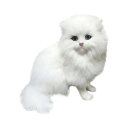 \P2倍★5/9まで/【全国送料無料】ペルシャ猫 ぬいぐるみ リアルな毛並み とってもキュート ホワイト ペルシャ猫のぬいぐるみ プレゼント 情操教育