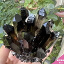 \P2倍★5/24まで/【全国送料無料】人工スモーキークォーツ 200〜300g インテリア クリスタル 黒水晶 レプリカ ナチュラルブラック ミネラルクラスタ...