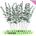 \P2倍★7/14まで/【送料無料】人工観葉植物 フェイクグリーン ユーカリの葉 10本セット 38cm 大型 観葉植物フェイク アーティフィシャルグリーン 花粉・虫害の心配なし 結婚式 お祝いプレゼント 造花 飾り(3)