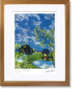 絵画 版画 谷内六郎・水車もクルクル傘もクルクル インテリア