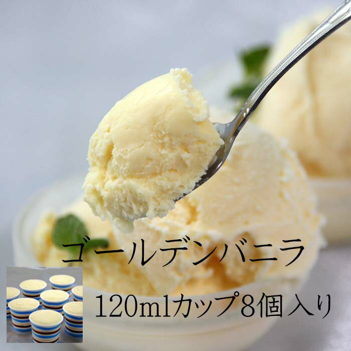 ゴールデンバニラ カップアイス 8個入りセット 無添加 アイスクリーム バニラアイス ギフト 詰め合わせ