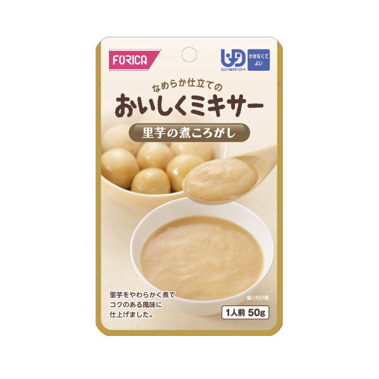 介護食 おいしくミキサー 里芋の煮ころがし 　1食50g　 区分：4-かまなくてよい 　パウチ入り　ユニバ..