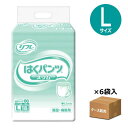 【ケース販売】【おむつ・パンツタイプ】 リフレ はくパンツ スリムタイプ 施設・病院用 Lサイズ ウエスト80-105cm 吸収量300cc 排尿約2回分 18枚入り×6袋 (リブドゥコーポレーション)【送料無料】