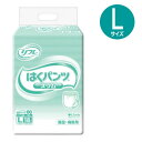 【おむつ・パンツタイプ】 リフレ はくパンツ スリムタイプ 施設・病院用 Lサイズ ウエスト80-105cm 吸収量300cc 排尿約2回分 18枚入り (リブ...