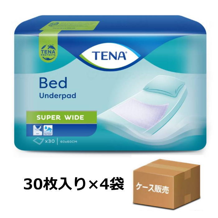 TENAベッドスーパーワイドタイプ 60×60cm 30枚入り×4袋 (ユニ・チャームメンリッケ)