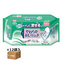 【ケース販売】トイレに流せるやわらかおしりふき 18×20cm 90枚入×12袋 ノンアルコール 無香料 (リブドゥコーポレーション )【送料無料】(4)