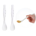 使っていいね!やわらかスプーン ホワイト【大】2本セット 品番140049 食洗器使用可能 脂製 (リッチェル)
