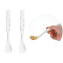 使っていいね!やわらかスプーン ホワイト【小】2本セット 品番140050 食洗器使用可能 樹脂製 (リッチェル)【母の日】