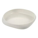 介護食器 使っていいね! すくいやすいお皿 ホワイト 品番:140043 樹脂製 電子レンジ・食洗器使用可能 滑り止め付き (リッチェル)
