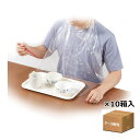 【ケース販売】【使い捨て食事用エプロン】使い捨て食事エプロン ポケット付き (1箱60枚入り)×10箱 紐タイプ オオサキメディカル 食べこぼし ポリエチレン ...