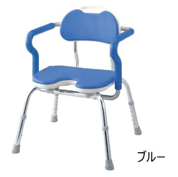 アロン化成 安寿 「ひじ掛け付シャワーベンチRE-U」 U字座面 レッド/ブルー 送料無料 入浴介助 在宅介護 風呂いす 椅子 介護 入浴 介助 浴室 風呂 バスベンチ 高齢者 老人