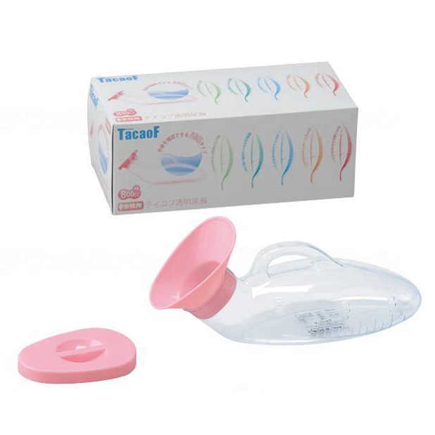 テイコブ　透明尿器　女性用　URO2W 　容量：800cc 本体透明　プラスチック製　軽量 取っ手付き 尿瓶　..