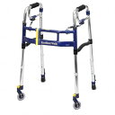 室内用歩行器 ニュースライドフィットEX レギュラータイプ スタンダード H-0293ST シルバー 折りたたみ可能 幅調節可 前輪キャスター付き (ユーバ産業) 【メーカー直送】【返品交換不可】【非課税】