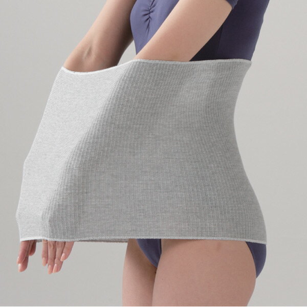 ＜メール便送料無料＞備長炭腹巻 グレー セルヴァン【紀州備長炭繊維 リブ編み 遠赤外線 保温腹巻 軽量タイプ あったかグッズ 防寒着】 2