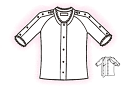 神戸生絲 ワンタッチ肌着 婦人用前開き両肩腕開きシャツ(五分袖) No.54【婦人用下着・脱ぎ履き簡単 下着・婦人用インナー・高齢者用インナー・高齢者用下着】