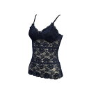 アボワール 総レース キャミソール ネイビー M、L avoir ノンワイヤー これから ブラキャミ【総レース・ソフトなフィット感・楽ちん・乳がん 下着・女性用...