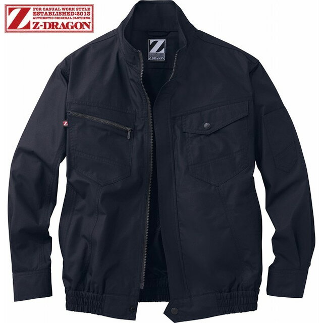 Rakuten - Z-DRAGON　空調服長袖ブルゾン(ファン無し)　74020　シックブラック　自重堂【空調服　袖ありタイプ・空調服　自重堂・空調服　かっこいい・作業服　ファン専用・Z－DRAGON　空調服】