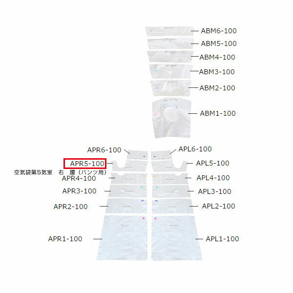 フィジカルメドマー　空気袋第5気室　右　腰(パンツ用)APR5-100 日東工器【オプション・フットケア・足..
