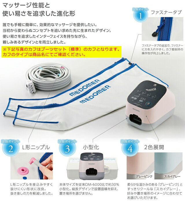 ドクターメドマー　ショートブーツセット　DM-4S　日東工器【足マッサージ・加圧マッサージ ショートブーツタイプ・家庭用マッサージ器・医療用マッサージ器・DM-6000リニューアル】[ドクターメドマーDM-4S本体]