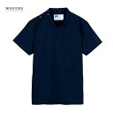 抗ウイルス加工スクラブ(男女兼用) ネービー WH13185 SS~4L ホワイセル(WHISEL)【大きめサイズ 小さめサイズ 歯科 クリニック 病院 制服 ウェア 防臭抗菌 ユニセックス ユニフォーム】