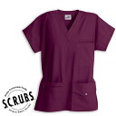 <メール便送料無料>男女兼用スクラブ S.C.R.U.B.S スクラブズ UNISEX6ポケット スナップトップ キャボネー Z1J15【白衣 医療スクラブ 看...