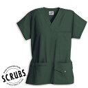 <メール便送料無料>男女兼用スクラブ S.C.R.U.B.S スクラブズ UNISEX6ポケット スナップトップ ローデン Z1J15【白衣 医療スクラブ 看護...