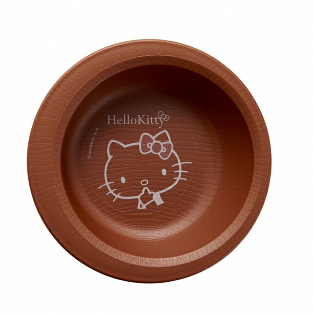 木目食器　ボウル　すくいやすいシリーズ　ハローキティ　010301　ウェルファン【ハローキティ グッズ】