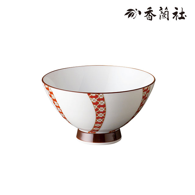 Rakuten - ねじり小紋　飯碗(赤)　2448-DU　香蘭社