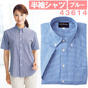 半袖シャツ(男女兼用) ブルー 43614 ホワイセル(WHISEL) 自重堂【ヘルパー用品・ヘルパー用シャツ・ヘルパーシャツ・施設用シャツ・施設用ウェア・介護士 ウェア・介護士ウェア】