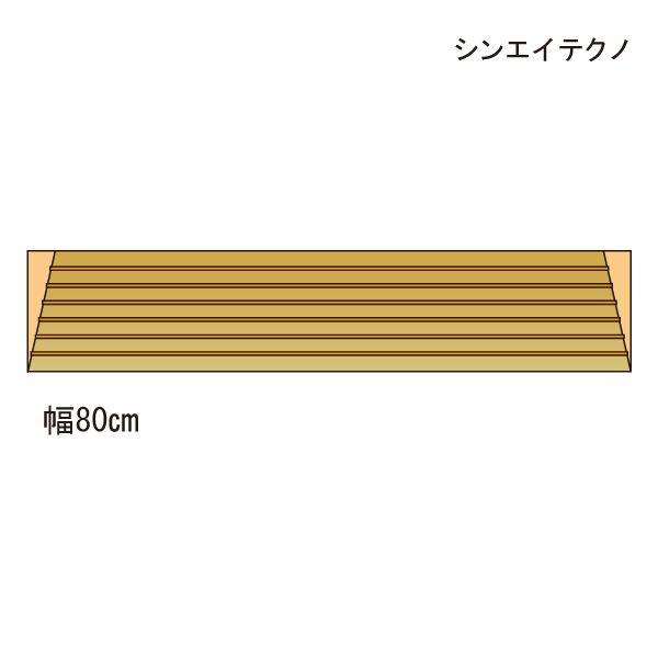 室内用 段差解消スロープ シンエイテクノ 発泡EVA製 すべり止め 段差解消 スロープ タッチスロープ 室内用 (TS80-45)(幅80cm×奥行17.5cm×高さ4.5cm)(有効幅65cm、勾配14度)【送料無料】【ポイント10倍】