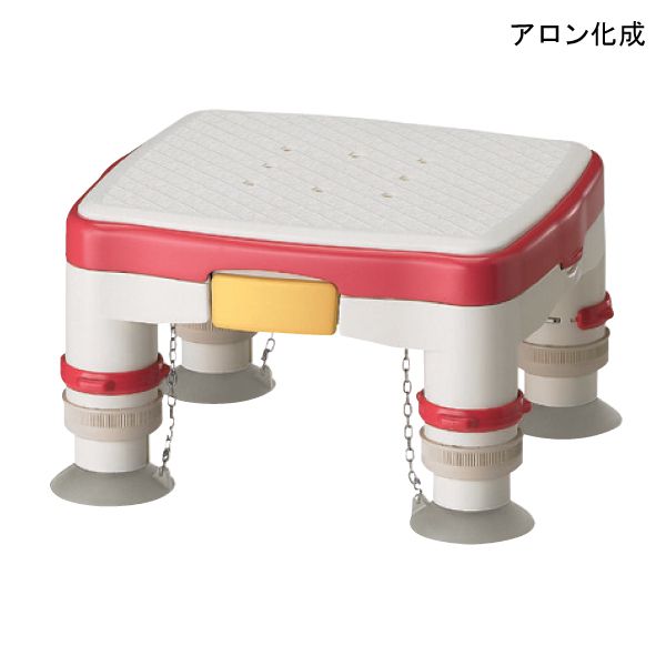 介護用 風呂 浴槽台 踏み台アロン化成 安寿 高さ調節付浴槽台R “かるぴったん” ミニ・ソフトクッションタイプ(レッド)[幅32.5cm×奥行28.5cm×高さ15〜22.5cm]【組立て済】【送料無料】【ポイント10倍】
