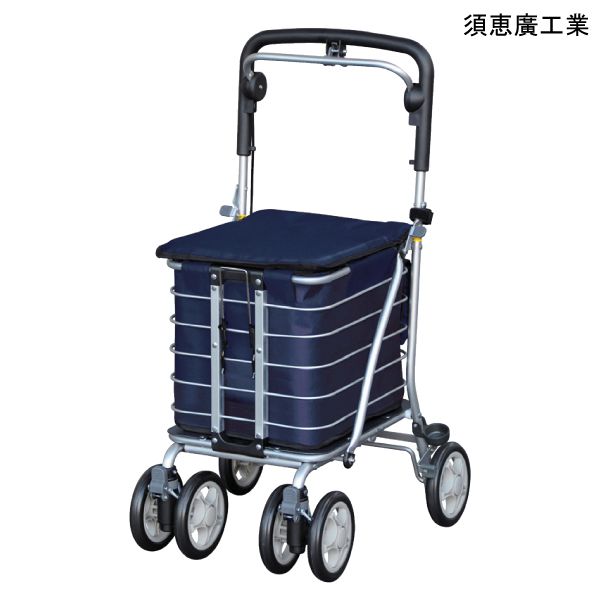 須恵廣工業 アルミワゴンMS(No.135)(ネイビー)(重量5.5kg)【送料無料】【ポイント10倍】