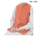 Mum2Mum 食事エプロン・ロング(留め具:スナップボタン)(乾燥機60℃まで)(オリーブ/ネイビー/パープル/ターコイズブルー/チョコレート/ラスト/デニム...