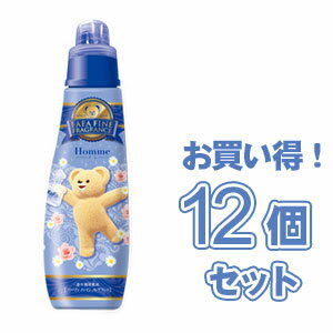 【送料無料】【12個で送料無料】ファーファ ファインフレグランス オム 600ml　本体×12本セット　ポピュラーな香水の香りをイメージした香水調の柔軟剤（4902135113531）　※商品パッケージ変更の場合あり