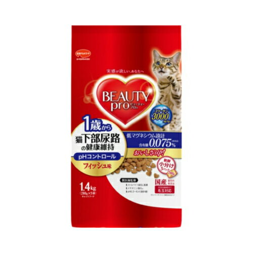 楽天ホームライフ【送料お得・まとめ買い×6個セット】日本ペットフード ビューティープロ キャット 猫下部尿路の健康維持 1歳から（1.4kg）