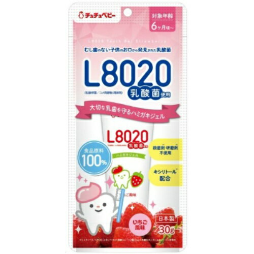 【お一人様1個限り特価】ジェクス チュチュベビー L8020 乳酸菌 ハミガキジェル いちご風味 30g