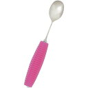 【あわせ買い2999円以上で送料お得】岡部洋食器 フレックスメタルスプーン スプーン小(グリップ付) ピンク 1本入