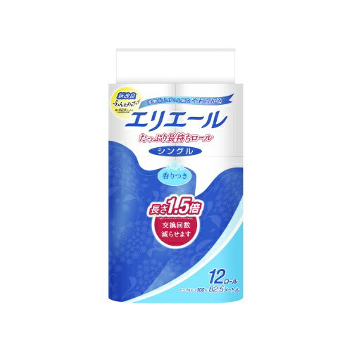 【送料お得・まとめ買い×6個セット】大王製紙 エリエール トイレットティシュー たっぷり長持ち 12ロール シングル