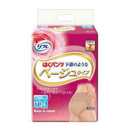 【あわせ買い2999円以上で送料お得】リブドゥ リフレ はくパンツ 下着のようなベージュタイプ Mサイズ 24枚入