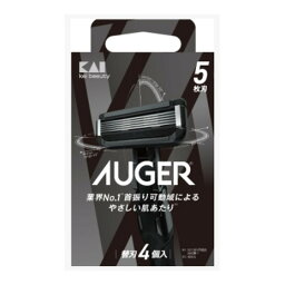 【送料お得・まとめ買い×72個セット】貝印 KAI AUGER 替刃 4個入